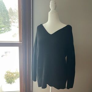 Athleta Black V-Neck Sweater